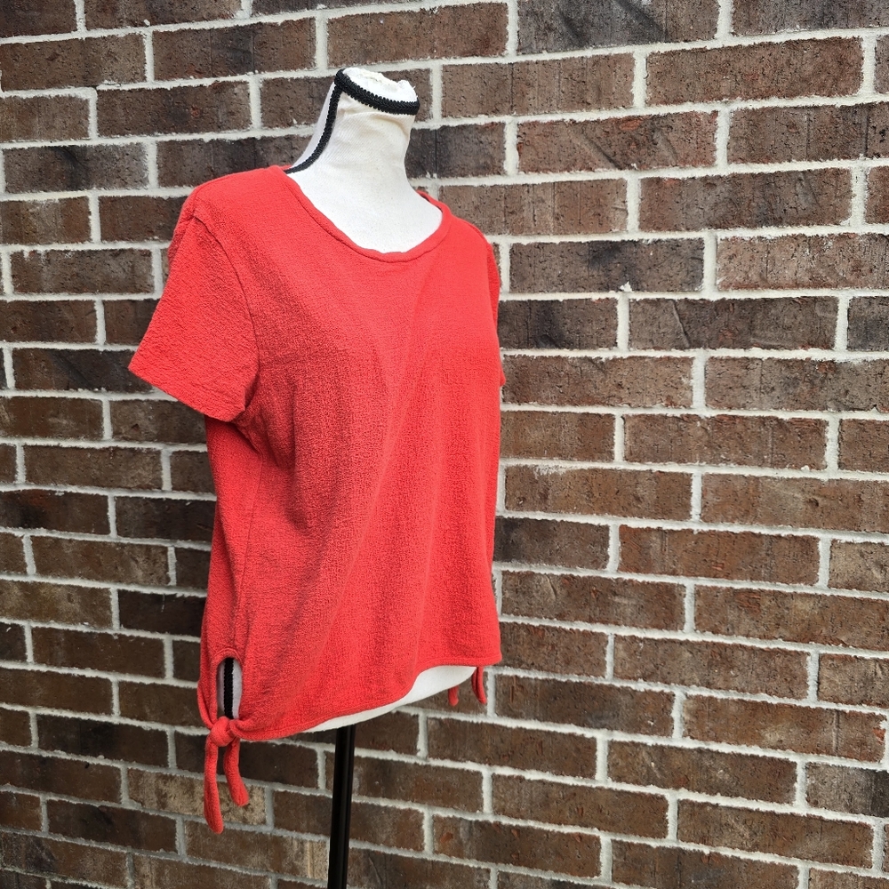 Madewell Vibrant Short Sleeve Tee with Side Tie
